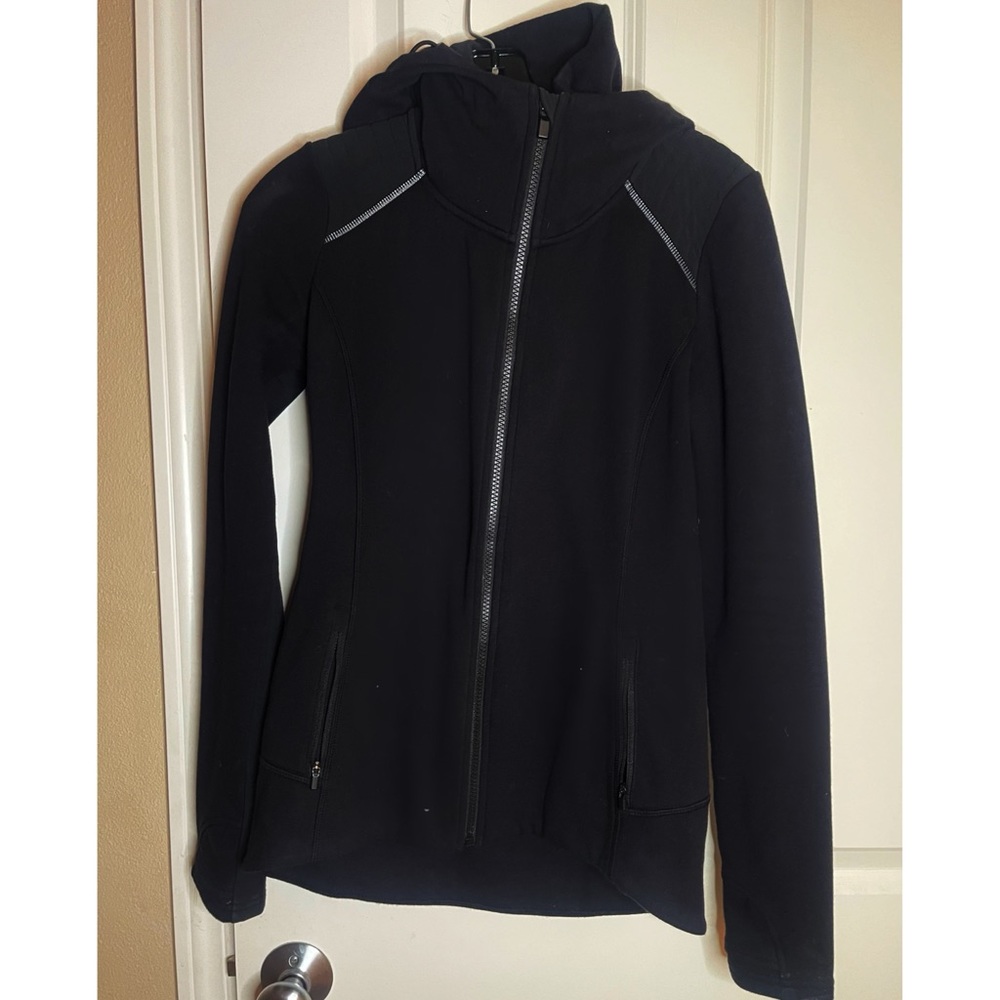 Athleta CYA Stronger Fleece Long Zip Up Hoodie
